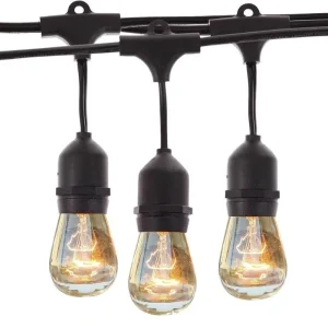 S14 Indoor Outdoor Waterproof Garden Bar Light String E27 Lamp Base Holders With Wire IP65 Plastic Lighting Fixture Accessories