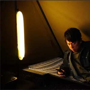 S86 Inflatable and Foldable Solar Light 2000mAh Tent Camping Light 86cm Magnetic LED Tube Light