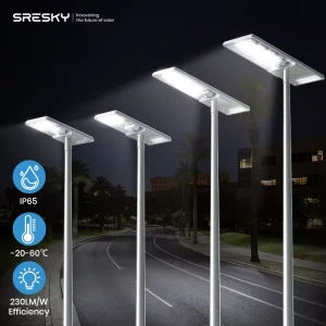 SRESKY Solar Lights Outdoor Street IP65 Waterproof 40W 60W 80W 100W LED Lighting Solar Street Light Led Lampe Solaire