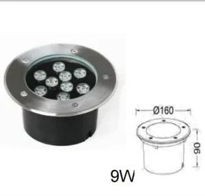 Semi-Flush Mount IP67 Waterproof LED Light in Stainless Steel and Aluminum for Gardens Lawns and Squares