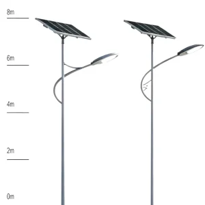 Separated Solar Street Lighting System Outdoor LED Lamp + Independent Solar Panel for Rural Road Project