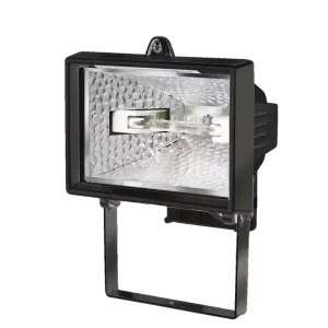 Shingel 400W 2000W R7s Halogen IP65 Flood Light Lamp Black Aluminium Outdoor Security Wall Mounted Mains Powered