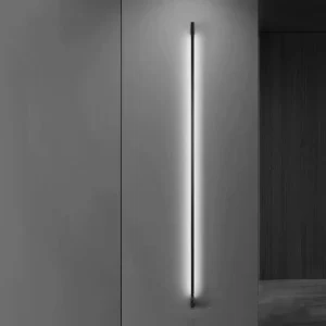 Simple LED Long Strip Lights Aluminum Wall Light Indoor Black Line Wall Lamps Sconce Stair Lamp