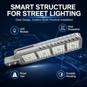 Slim Body Aluminum LED Street Light AC220V IP65 55W 125W 250W Garden Highway Outdoor Pole Street Lamp for Project