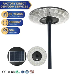 Smart Induction UFO Solar Garden Light Outdoor IP65 All-in-One Integrated LED Lamp