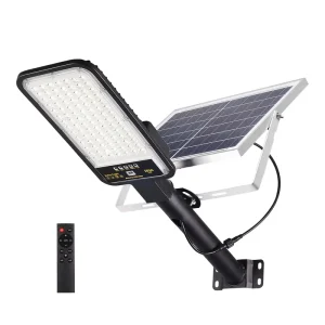Smart LED Solar Aluminum Battery-Powered Street Light 200W High-Power Garden IP66 Waterproof Human Motion Sensor Remote Solar