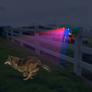 Solar Animal Repellent Outdoors Flashing Light Wireless Alarm System 2 in 1 Motion Sensors Solar Animal Repeller
