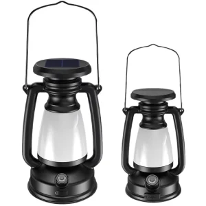 Solar Charging Portable Camping Light Incandescent Vintage Kerosene Lamp Horse Lantern Outdoor Tent Atmosphere Lighting