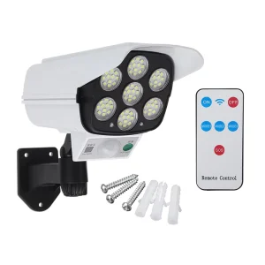 Solar Dummy CCTV Camera Light PIR Motion Sensor Outdoor Wall Lamp for Home Garage Yard Security Decoration