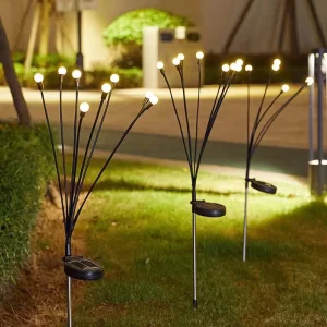 Solar Firefly Garden Lights Color-Changing Starburst Swaying Lights Yard Pathway Decoration IP65 Outdoor Firefly Lights
