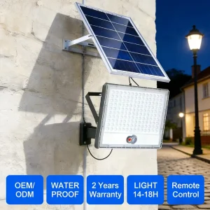 Solar Flood Lights 100W 400W High Power Outdoor Lighting 6500K 5000K Color Temperature CE ROHS ETL Certified for Security