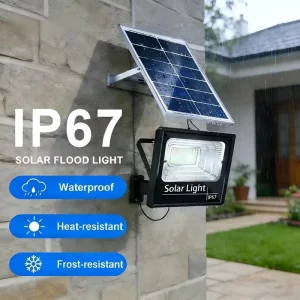 Solar Flood Lights IP67 Aluminum Adjustable Outdoor LED Security Lights 40W 1000W Remote Control