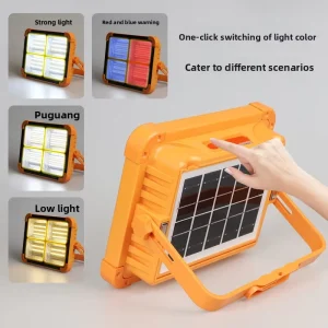 Solar Floodlight IP66 Magnetic Outdoor Emergency LED Light Camping Lamp Portable Handheld Removable Charging