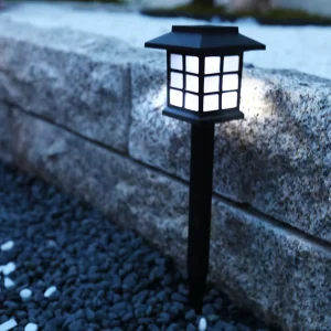 Solar Garden Flower Lamp Outdoor Waterproof Automatic IP44 Multicolor PP Material