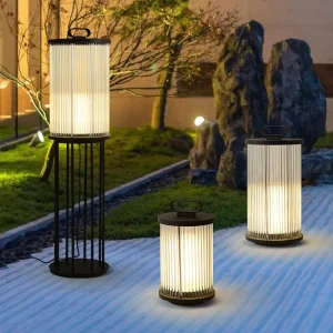 Solar Garden Lawn Light Waterproof Courtyard Landscape Japanese Garden Floor Lamp