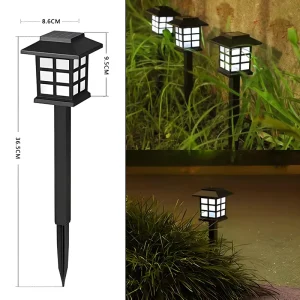 Solar Garden Lights Outdoor Waterproof Automatic Bright IP44 Multi Color Options Lawn Dark Areas Flower Lamp PP Material