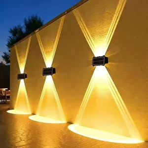 Solar Garden Lights Patio Yard Cordless Outdoor LED Security Mounted Pathway Waterproof Solar Wall Light