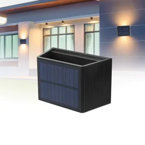 Solar Garden Wall Lights up and Down Light Outdoor Waterproof Exterior Sconces Wall Lighting for Outside House Garden Yard