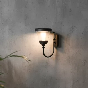 Solar LED Aluminum Wall Lantern IP65 Waterproof Warm White 3500K Outdoor Wall Sconce Garden Yard Landscape Light