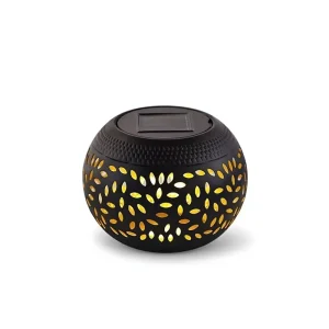 Solar LED Garden Lamp Iron Hollow European Style IP65 Waterproof Lawn Landscape Atmosphere Light Inductive Control Warm Light