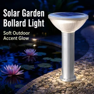 Solar LED Garden Light 100W Waterproof Courtyard Planter Pathway Lawn Lamp Exterior Decorative Landscape Bollard Pillar Light