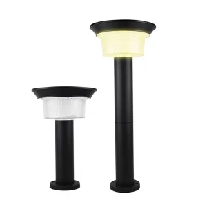 Solar LED Garden Light IP65 Waterproof Aluminum Standing Dual-Color Adjustable Multi-Size Landscape Lamp Villa Park