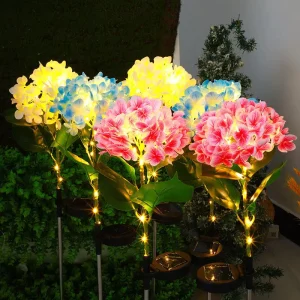Solar LED Hydrangea Garden Lawn Light, Outdoor Waterproof