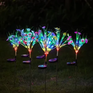 Solar LED IP65 Small Chrysanthemum Ground Lamp Flickering Constant Light Garden