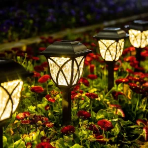 Solar LED IP65 Waterproof Stainless Steel Courtyard Lawn Decorative Lights for Outdoor Path Garden Landscape 2-Year Warranty