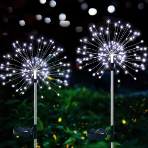 Solar LED Outdoor Waterproof Lawn Lamps Solar Firework Lights Garden Decor Holiday New Year Christmas 90 120 150LED