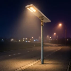 Solar LED Street Lamp IP65 Outdoor Lighting MPPT Charge Aluminum AI Control Solar LED Street Lights for Highway Project