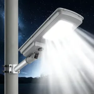 Solar LED Street Light IP65 6000K Color Temperature with Remote Light Control 100W