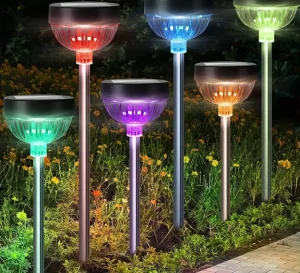 Solar Lawn Light Insert RGB Breathing Waterproof IP65 Outdoor Garden Pathway Patio Decoration Light
