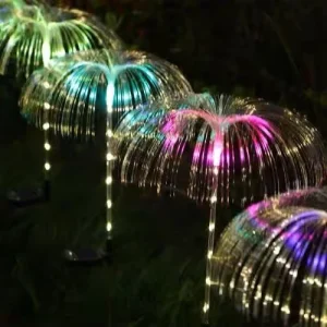 Solar Lights Outdoor IP65 Waterproof Plastic LED Garden Street Lamp Decorative Flower Home Lighting Landscape Light