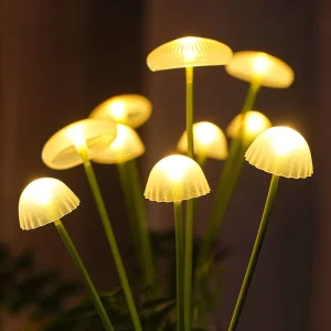 Solar Mushroom Lawn Light IP55 Waterproof Warm White LED Outdoor Garden Courtyard Balcony Landscape Decorative Floor Path Lamp