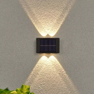 Solar Outdoor 4LED 6LED Courtyard Lamp Decoration up and Down Luminous Atmosphere Wall Lamp