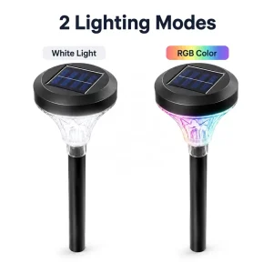 Solar Outdoor Decorative Ground Yard Lights with Intelligent Lighting Control, Waterproof