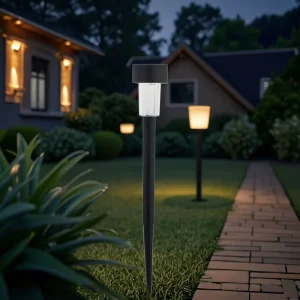 Solar Panel Powered Waterproof LED Outdoor Garden Lights Day and Night for Lawns