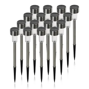 Solar Pathway Light Outdoor Waterproof IP65 Stainless Steel LED Dusk-to-Dawn Auto On/Off