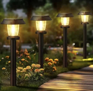Solar Pathway Lights Outdoor Solar Powered Garden Lights Waterproof Decor Landscape Lighting