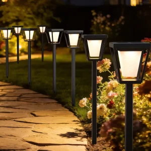 Solar Pathway Lights Outdoor Waterproof LED Solar Garden Lights Landscape Lawn Yard Walkway Lighting