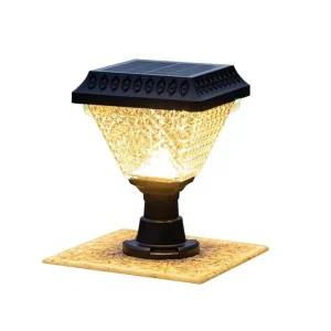 Solar Post Cap Light IP65 3.7V Remote Controlled Outdoor Wall Mounted & Ground Plug in Garden Gate Courtyard