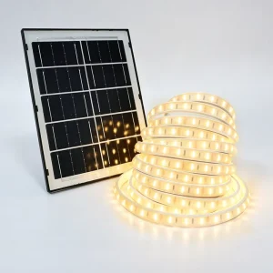 Solar Powered Dual Color LED Strip Light KitWirelessOutdoorLighting DC12V 2835 600LEDs 2W 200lmIP65 GardenDecoration OEM CE RoHS