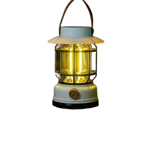 Solar-Powered Horse Lantern Vintage Design Rechargeable Hangable Tent Light for Camping