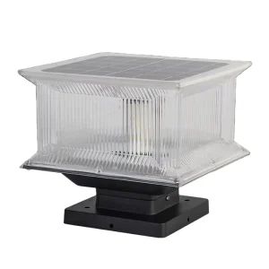 Solar Powered IP65 Sensor Lamp Waterproof Outdoor Yard Fence LED Gate Pillar Light for Garden