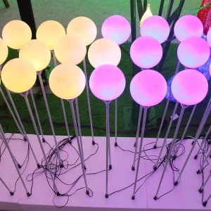 Solar Powered IP65 Waterproof Garden Stake Lights 10-20 Pack Optional LED Copper Wire Ball Lights Remote Control Outdoor Path