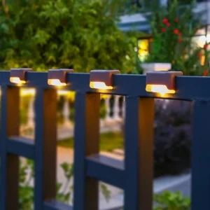 Solar Powered LED Deck Stairs Outdoor Garden Wall Fence Yard Lamp Lights Patio Railing Path Wall Lamp