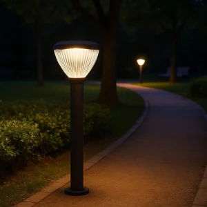 Solar Powered LED Pillar Post Lamp for Garden Entrances