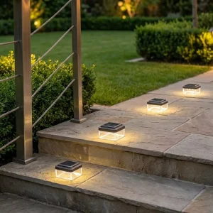 Solar Powered LED Wall Lights with Sensor Waterproof for Outdoor Garden Pathway and Fence Security