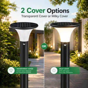 Solar-Powered Outdoor Aluminum Alloy Square Bollard Light for Garden Driveway Pathway